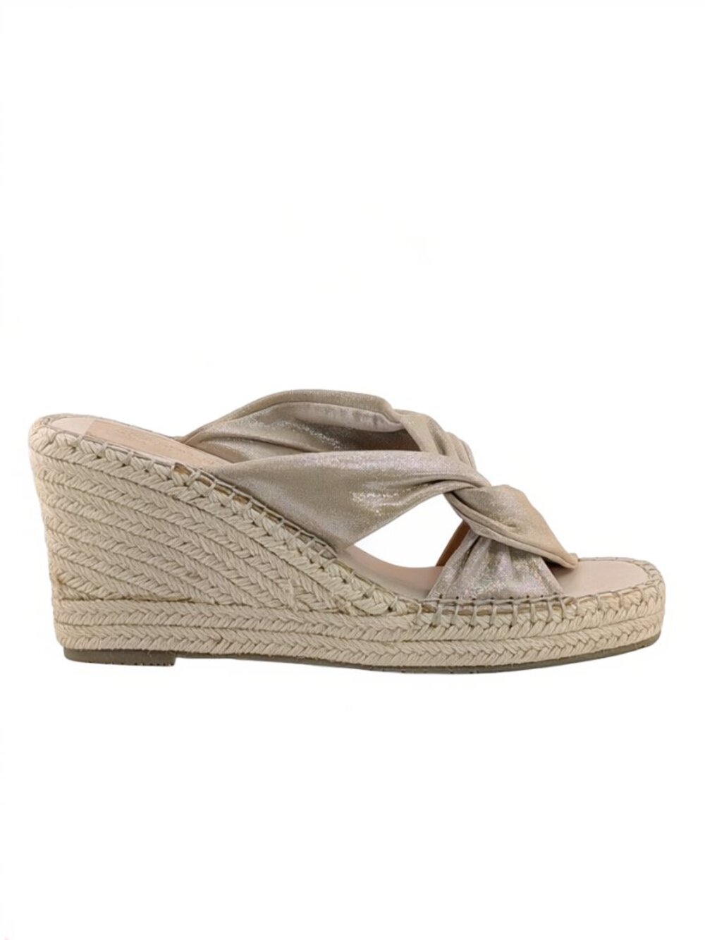 ✨RARE FIND✨ Chocolat Blu Sabrina Espadrille Wedge Champagne EU Size 41